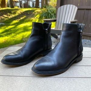 Franco Sarto Black Leather Bootie Size 7.5